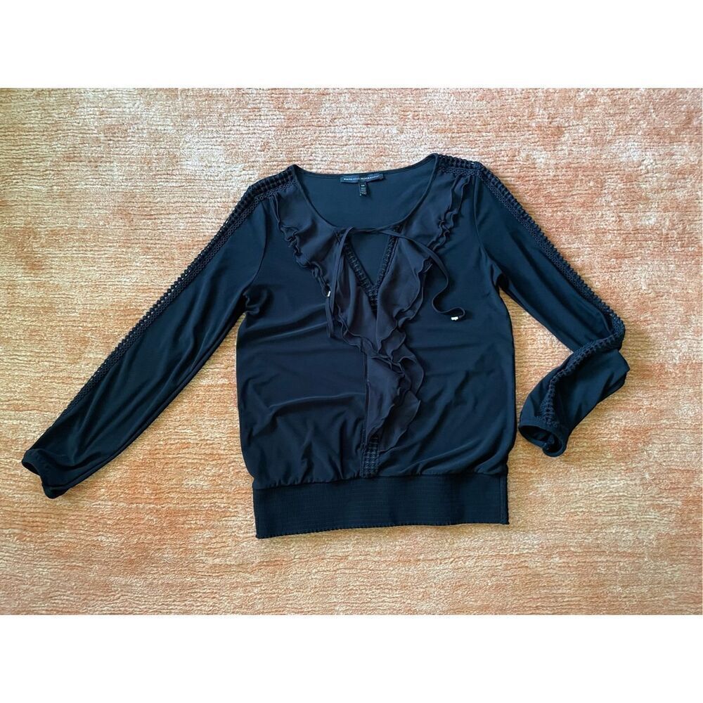 White House Black Market black long sleeve blouse